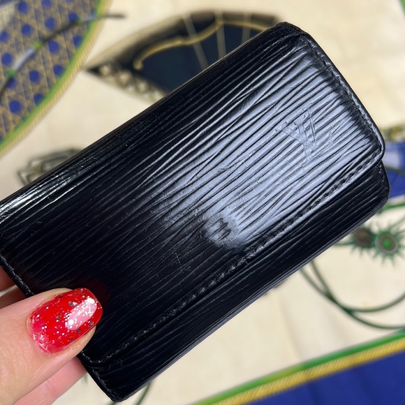 Auth. LV Louis Vuitton Black Epi Multicles 6 Key Ring Hoop Wallet unisex VTG - Picture 3 of 17